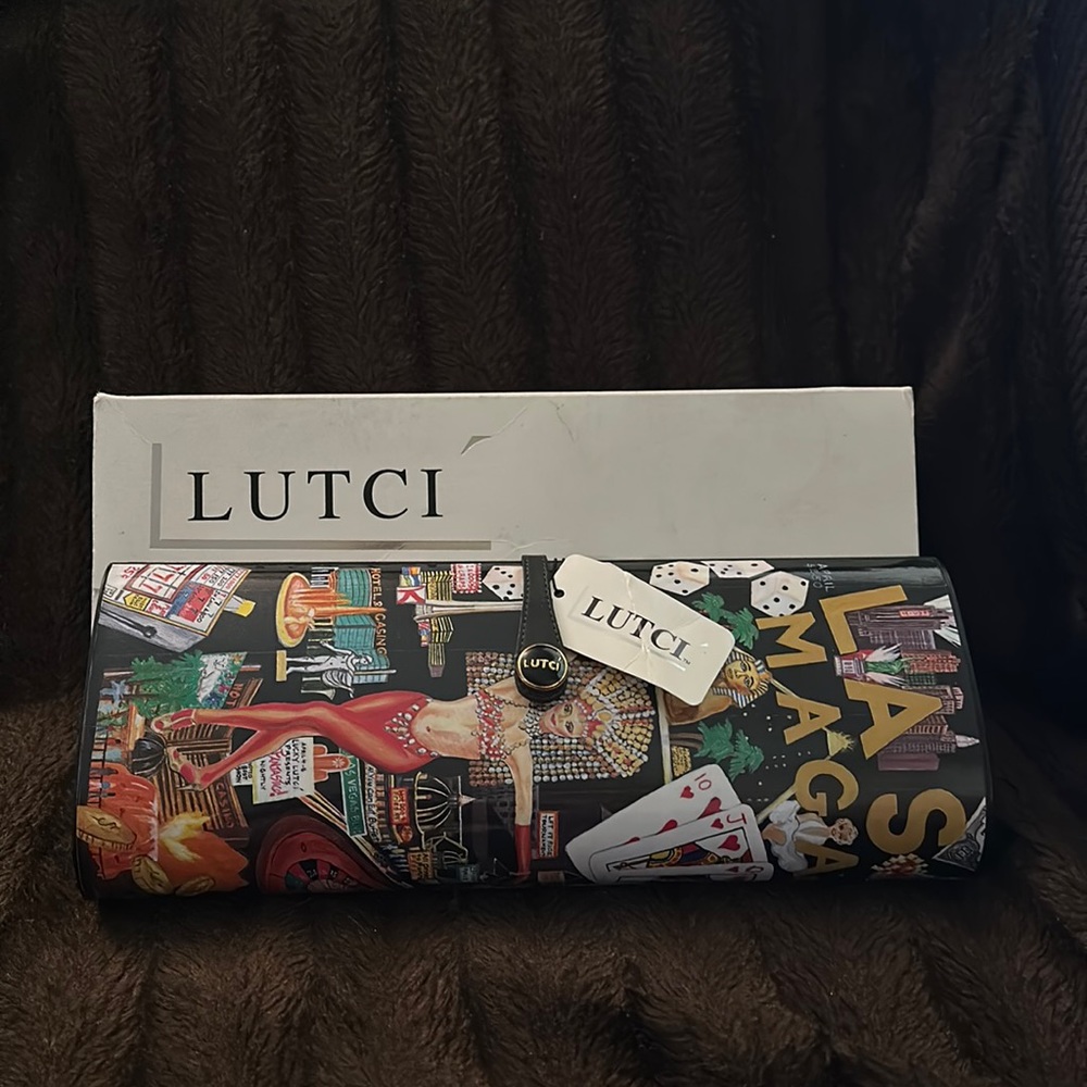 NWT Lutci Las Vegas Magazine Bag
